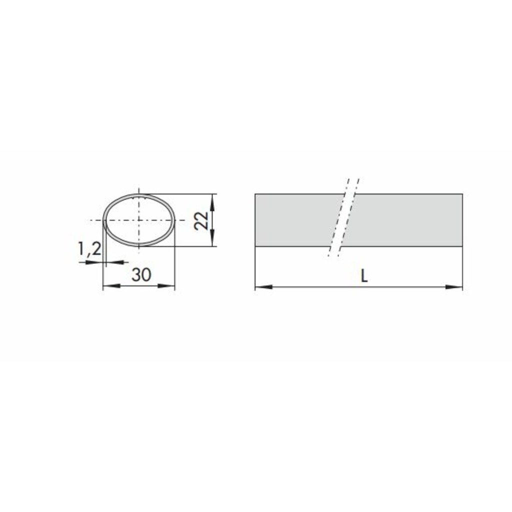 BARRA ANTIPANICO OVAL L=900MM ROJA 700713  BARRA ANTIPANICO OVAL L=900MM ROJA 700713