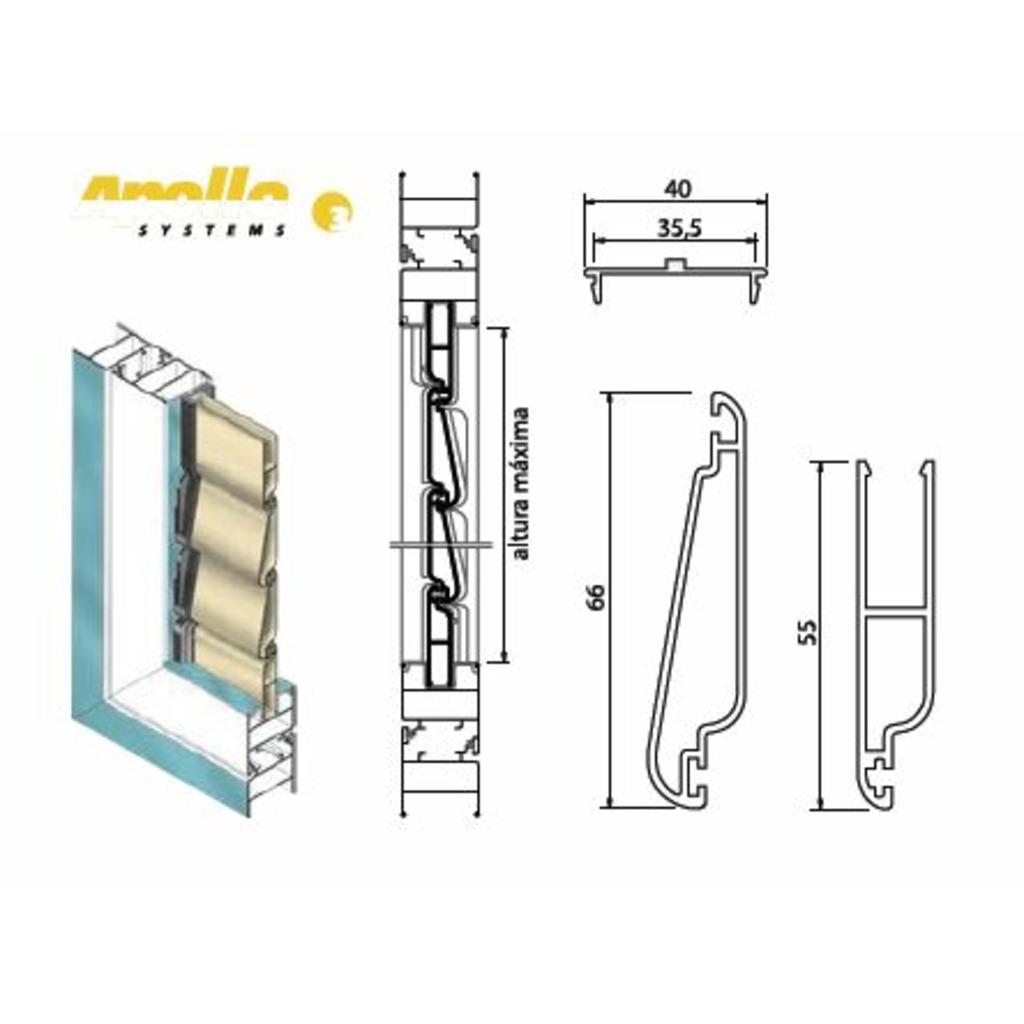 PAR APOLO 3 21 LAMAS/1260MM  PAR APOLO 3 21 LAMAS/1260MM