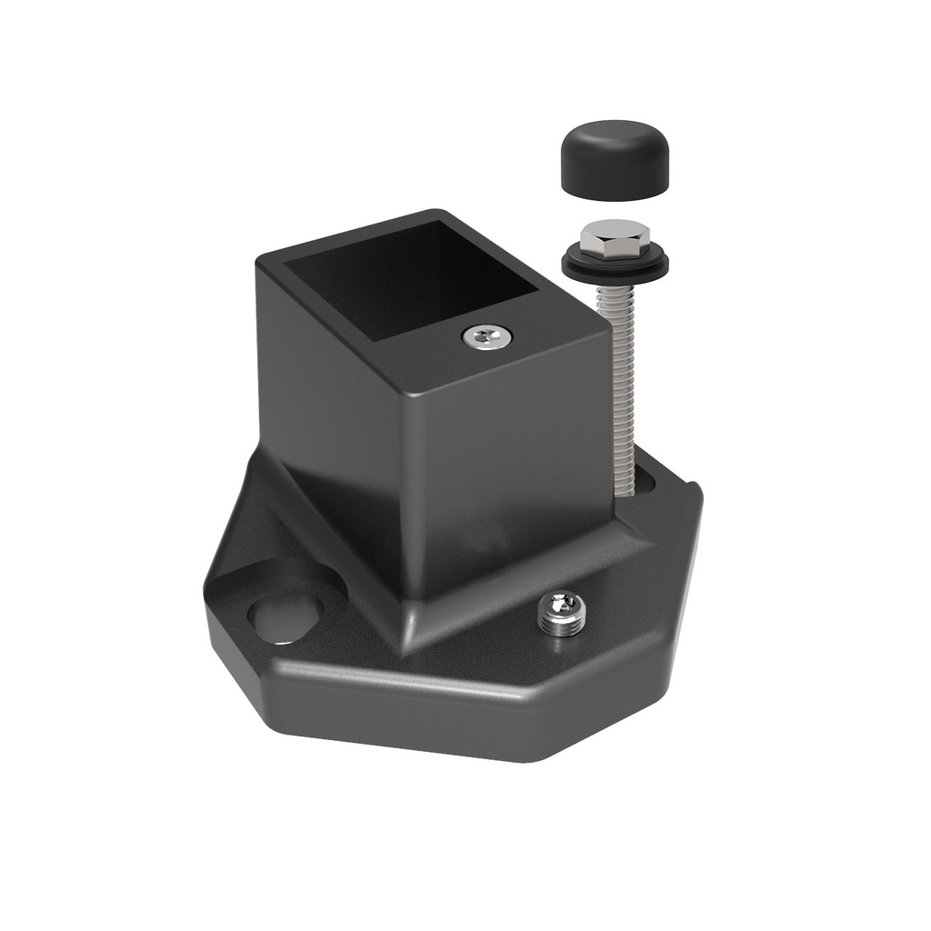 BASE NIVELANTE CON CUÑA 40X40 mm NEGRO