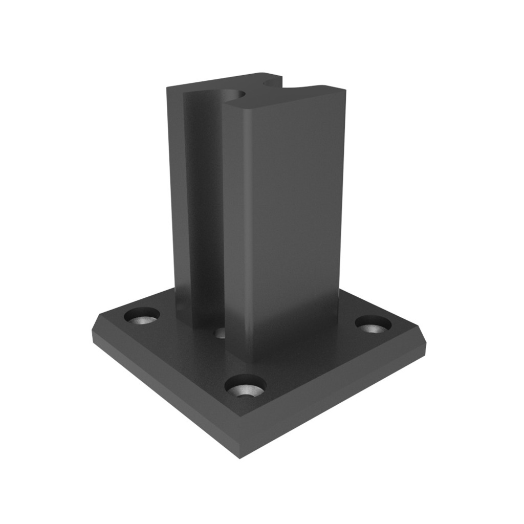 BASE ALUMINIO 35X35 TUBO EXT.NEGRO S/EMBELLECEDOR  BASE ALUMINIO 35X35 TUBO EXT.NEGRO S/EMBELLECEDOR