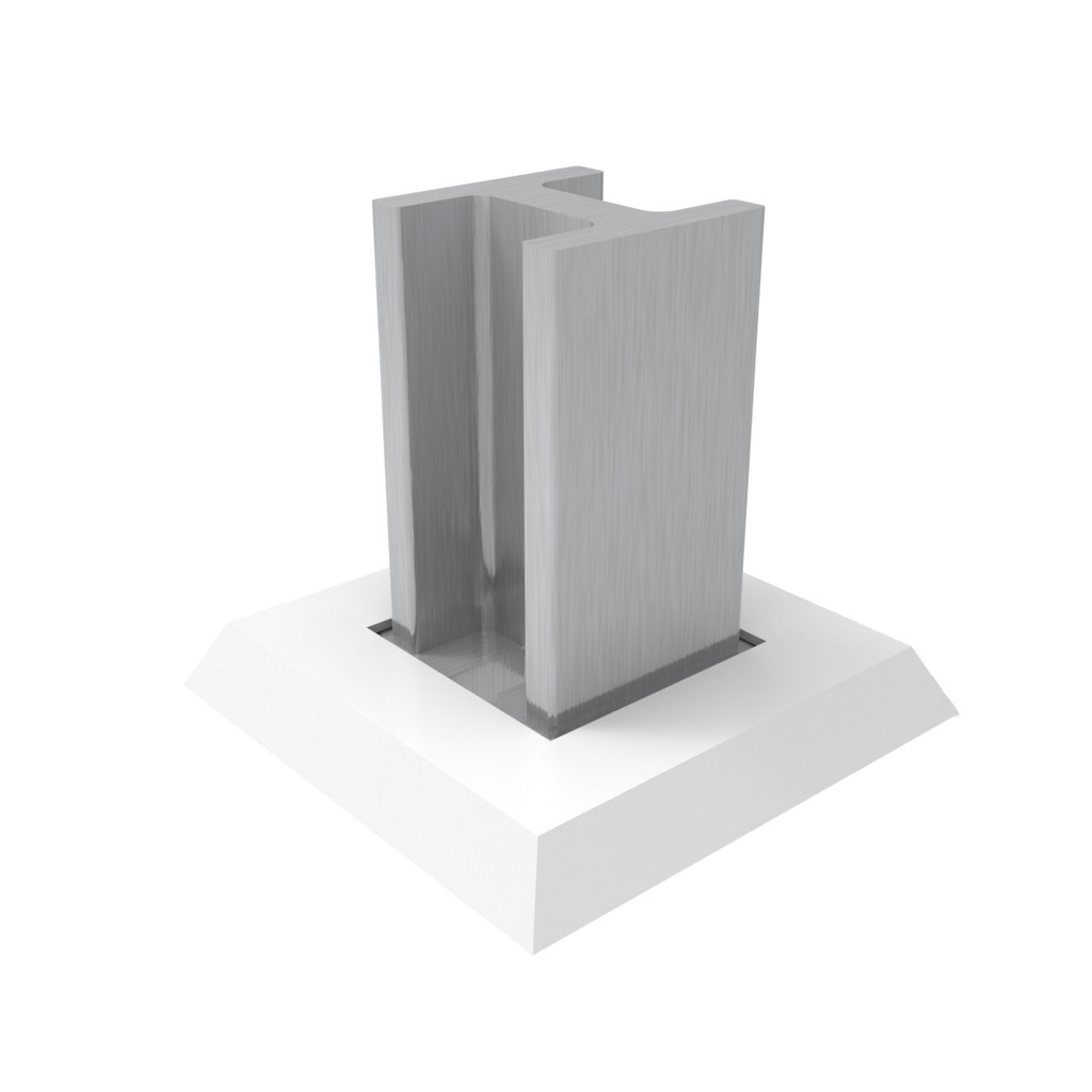 BASE ALUMINIO 40X40 TUBO EXT.BLANCO  BASE ALUMINIO 40X40 TUBO EXT.BLANCO