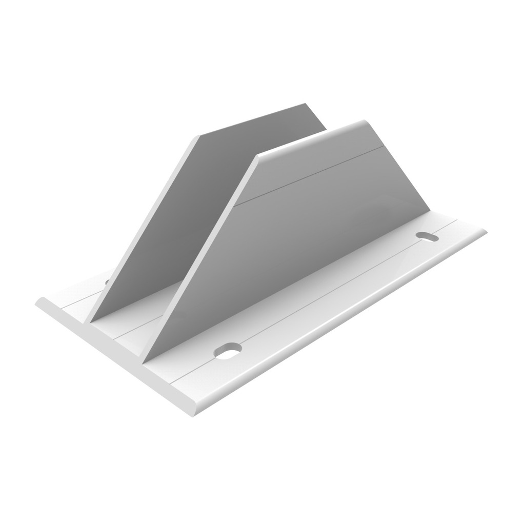 BASE SUELO ALU. PARA TUBO 80X40 MM S/ANODIZ  BASE SUELO ALU. PARA TUBO 80X40 MM S/ANODIZ