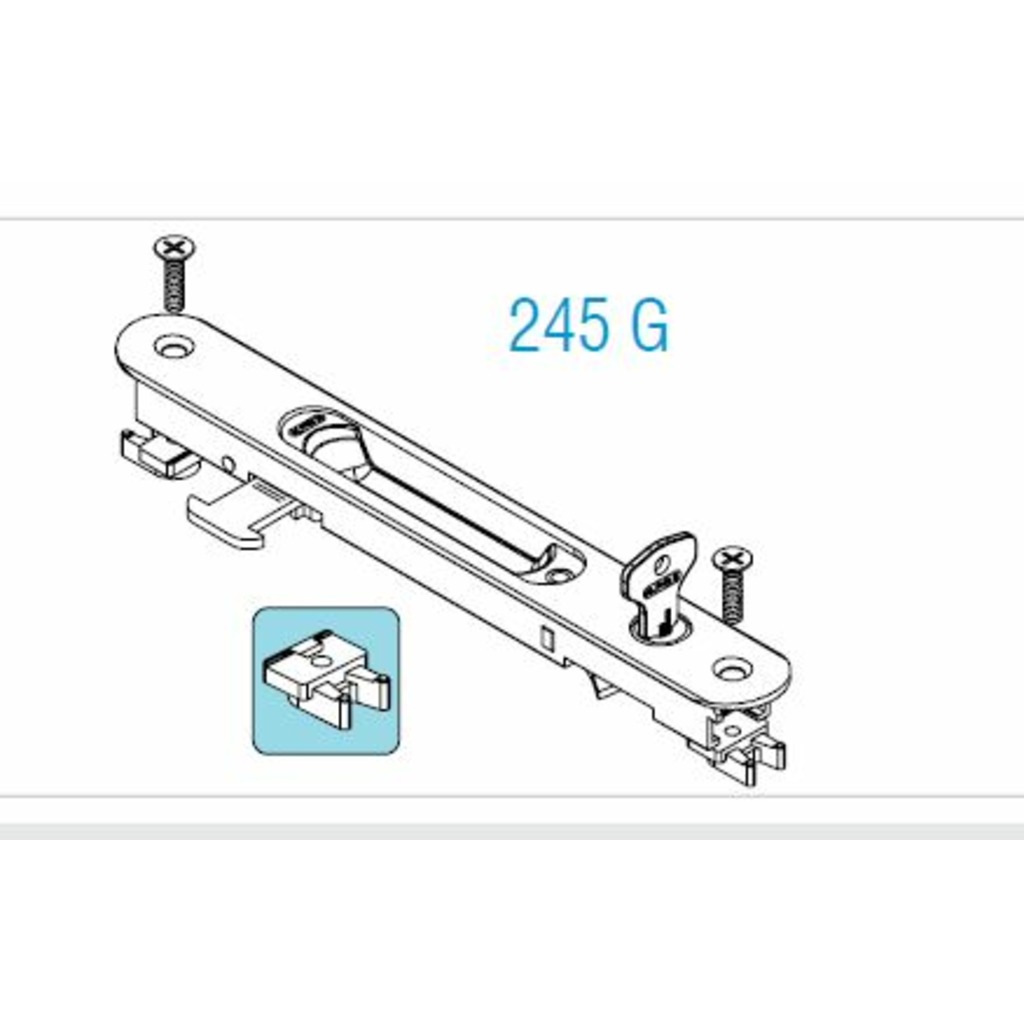 CIERRE EMB.ALUALPHA C/LLAVE 245 BLANCO