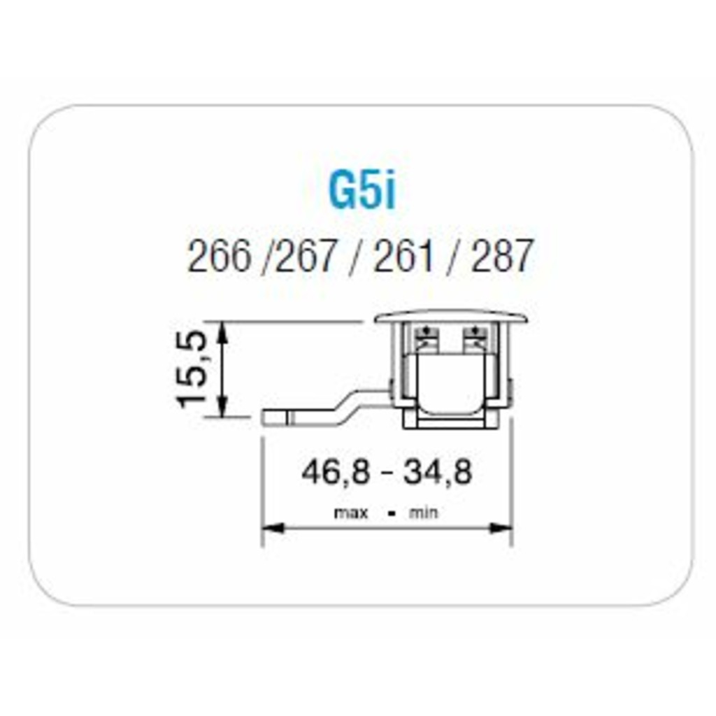 GANCHO CIERRE ALUALPHA Nº G5 I  GANCHO CIERRE ALUALPHA Nº G5 I