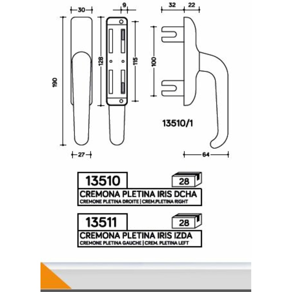 CREMONA SA PLET.GIRO IRIS DCH NEGRO  CREMONA SA PLET.GIRO IRIS DCH NEGRO