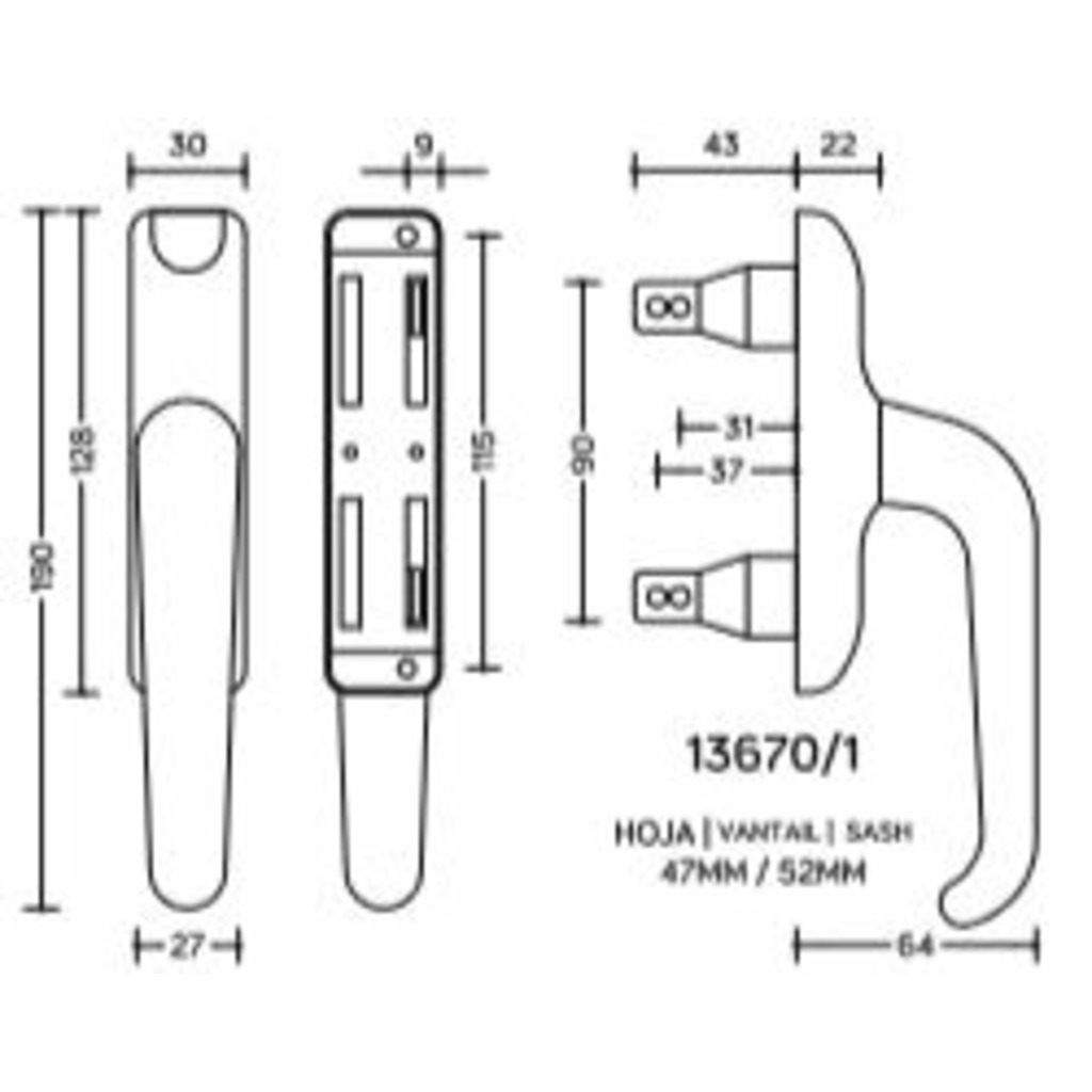 CREMONA SA MALLORQ.IRIS EUR.C INOX DCH.  CREMONA SA MALLORQ.IRIS EUR.C INOX DCH.