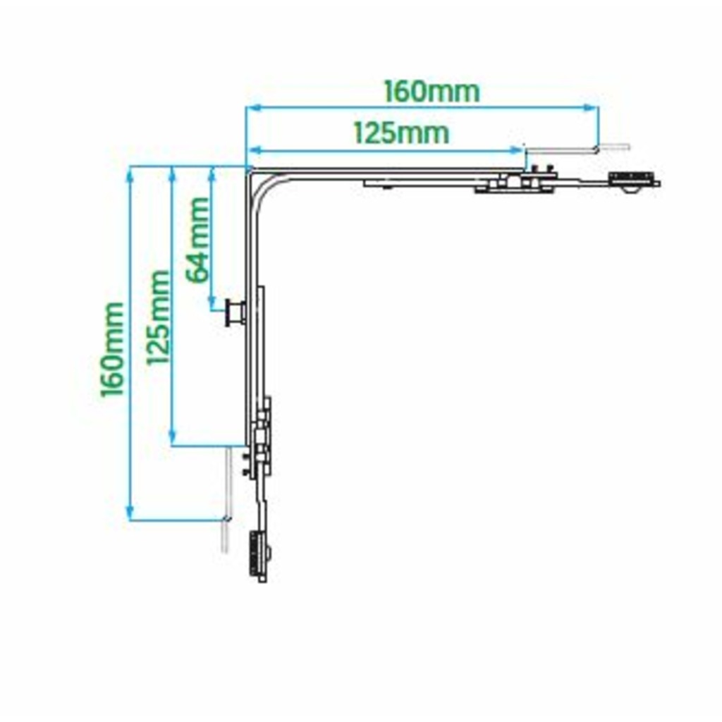 ANGULO DE REENVIO VORNE 160 UC1 X 160