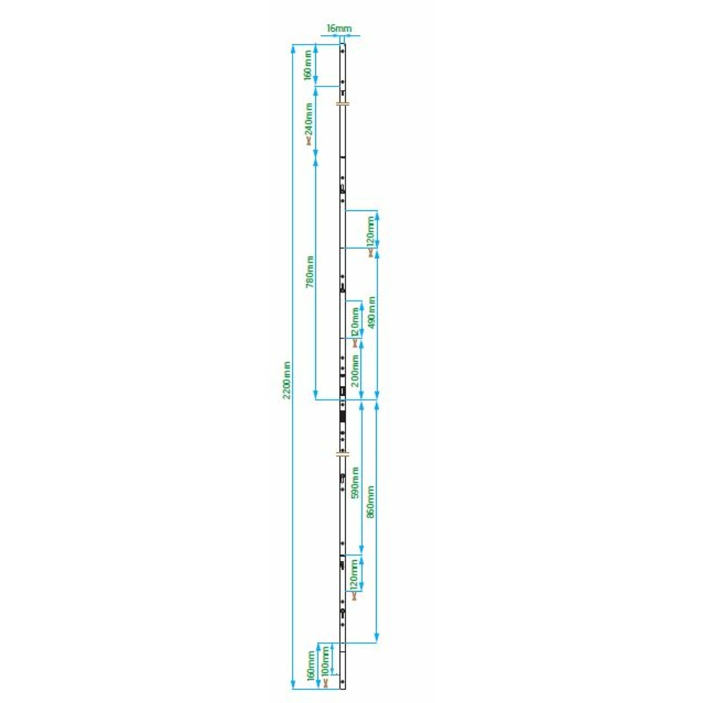 CERRADURA BULONES VORNE A/ MANILLA.1900-2200 3592  CERRADURA BULONES VORNE A/ MANILLA.1900-2200 3592