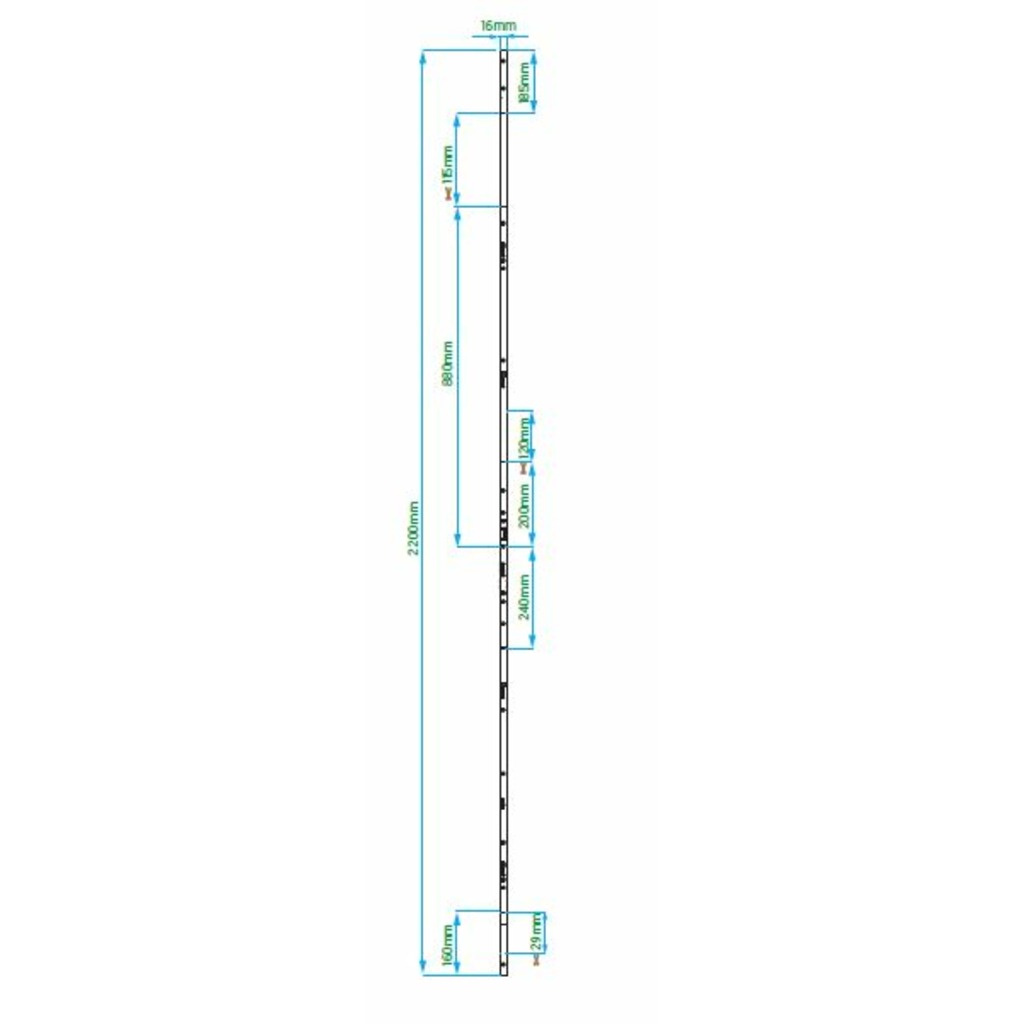 CERRADURA GANCHO Y BULON VORNE 35/92 1900-2200  CERRADURA GANCHO Y BULON VORNE 35/92 1900-2200