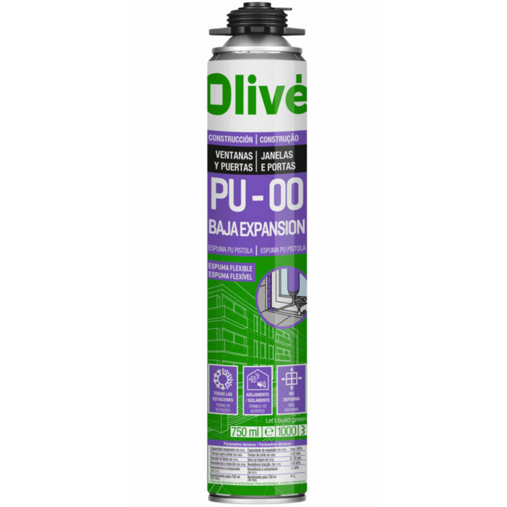 ESPUMA POLIURETANO PISTOLA PU-00 Olive VERDE