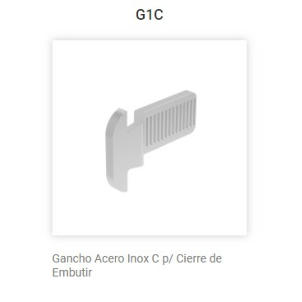 GANCHO INOX LINEA STAR G1C ALUALPHA  GANCHO INOX LINEA STAR G1C ALUALPHA