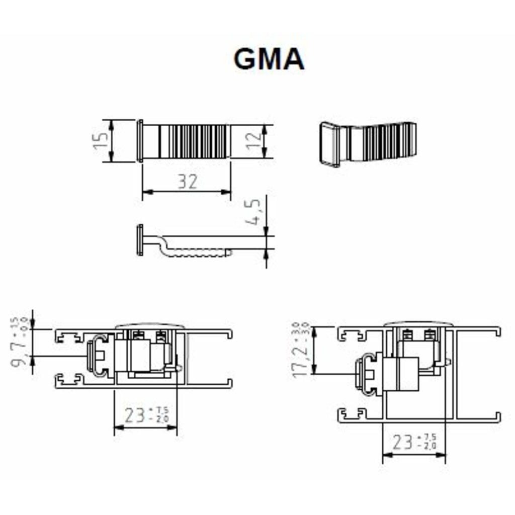 GANCHO MULTIPUNTO ALUALPHA GMA