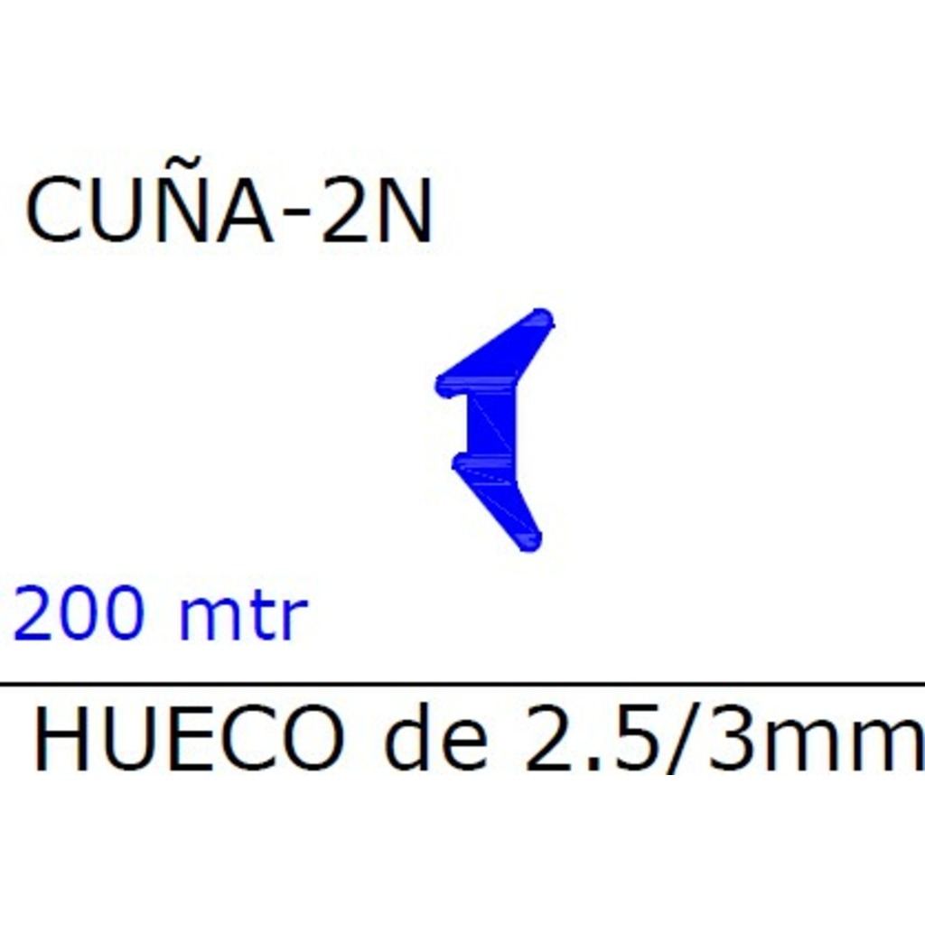 GOMA CUÑA EPDM 2N HUECO 2.5 - 3MM