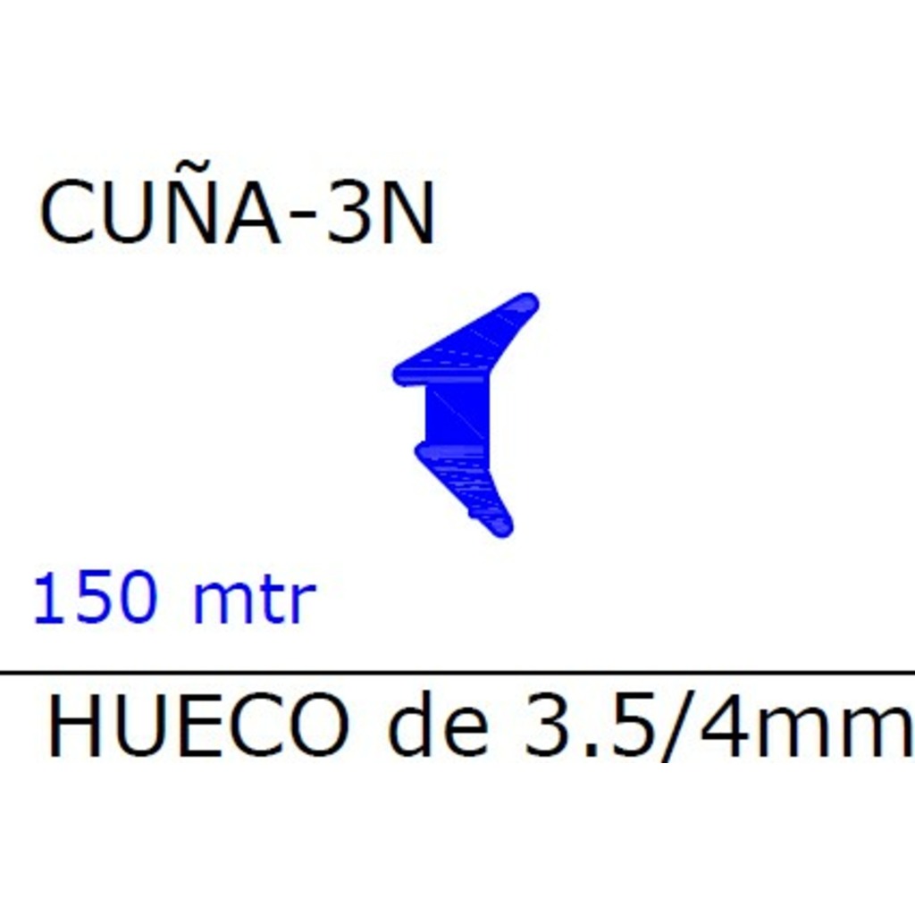 GOMA CUÑA EPDM 3N HUECO 3.5 - 4 MM