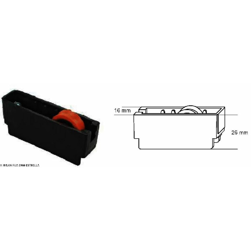 RUEDA EM60 FIJA ESTRELLA