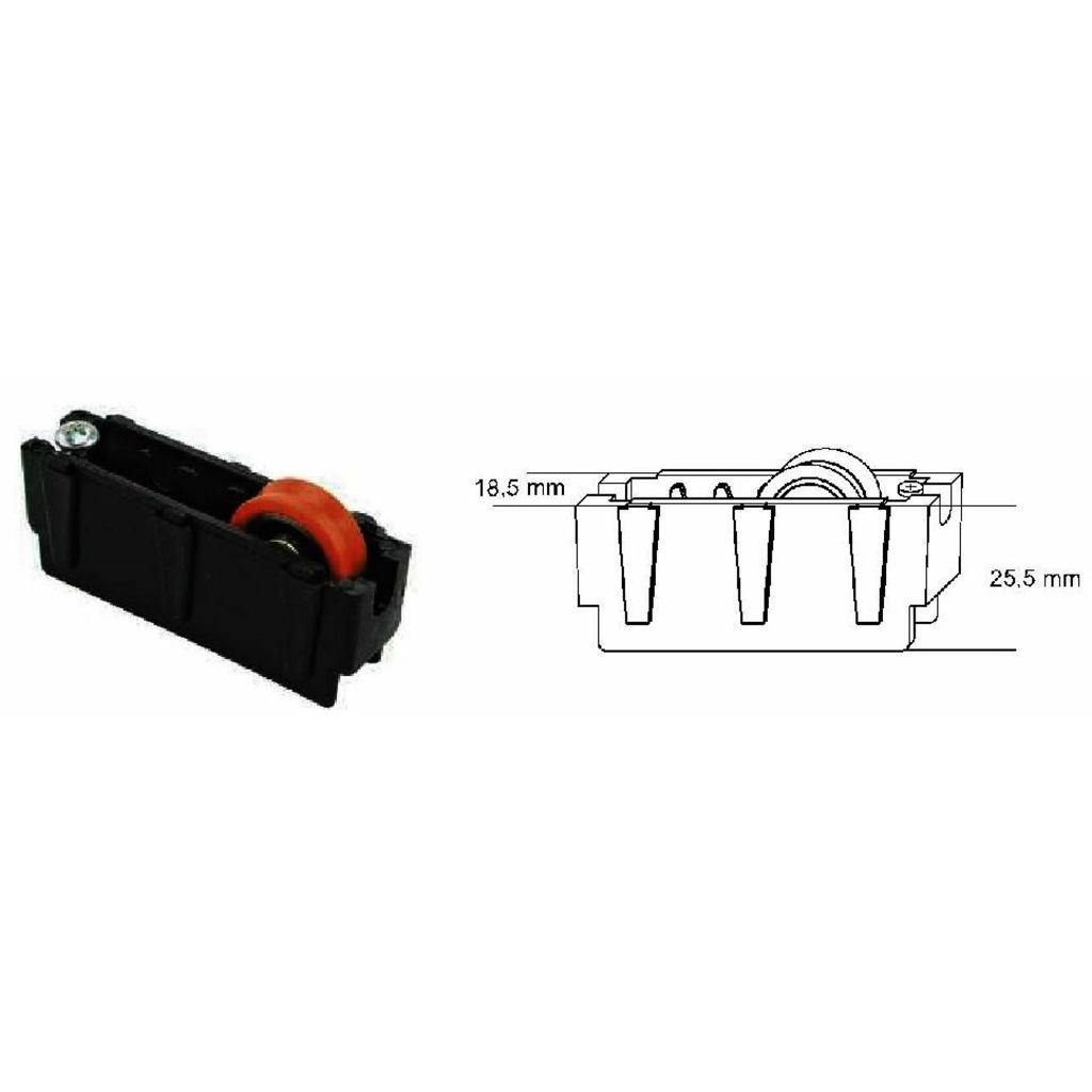RUEDA EM60 NYLON FIJA PERIM. ESTRELLA