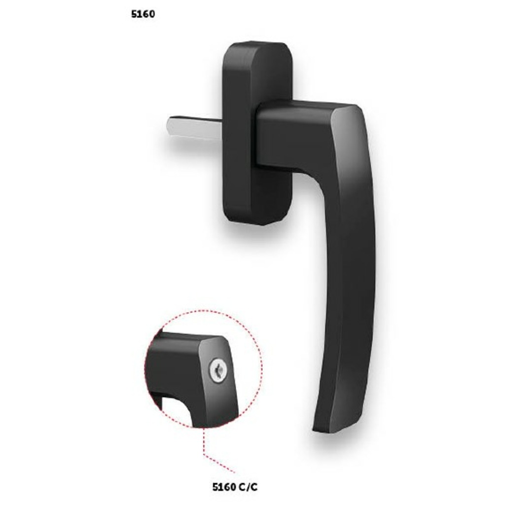 MANILLA MULTIPUNTO QUAD 5160 C/LLAVE LAC.NEGRO