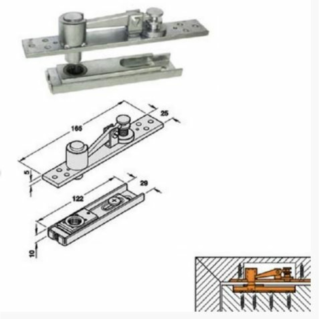 ART.8066 PUNTO GIRO SUP. TS75/TS80 120Kg ACERO