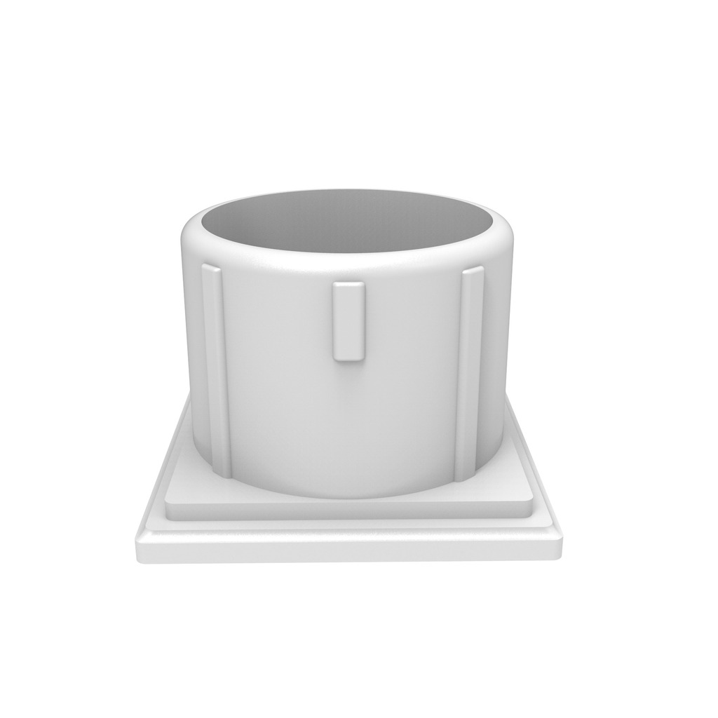 MULTIBASE 100X100 PARA TUBO 80-100 Ø BLANCO  MULTIBASE 100X100 PARA TUBO 80-100 Ø BLANCO