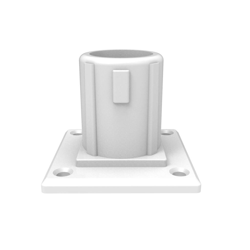 MULTIBASE 60X60 PARA TUBO 40-60 Ø BLANCO  MULTIBASE 60X60 PARA TUBO 40-60 Ø BLANCO
