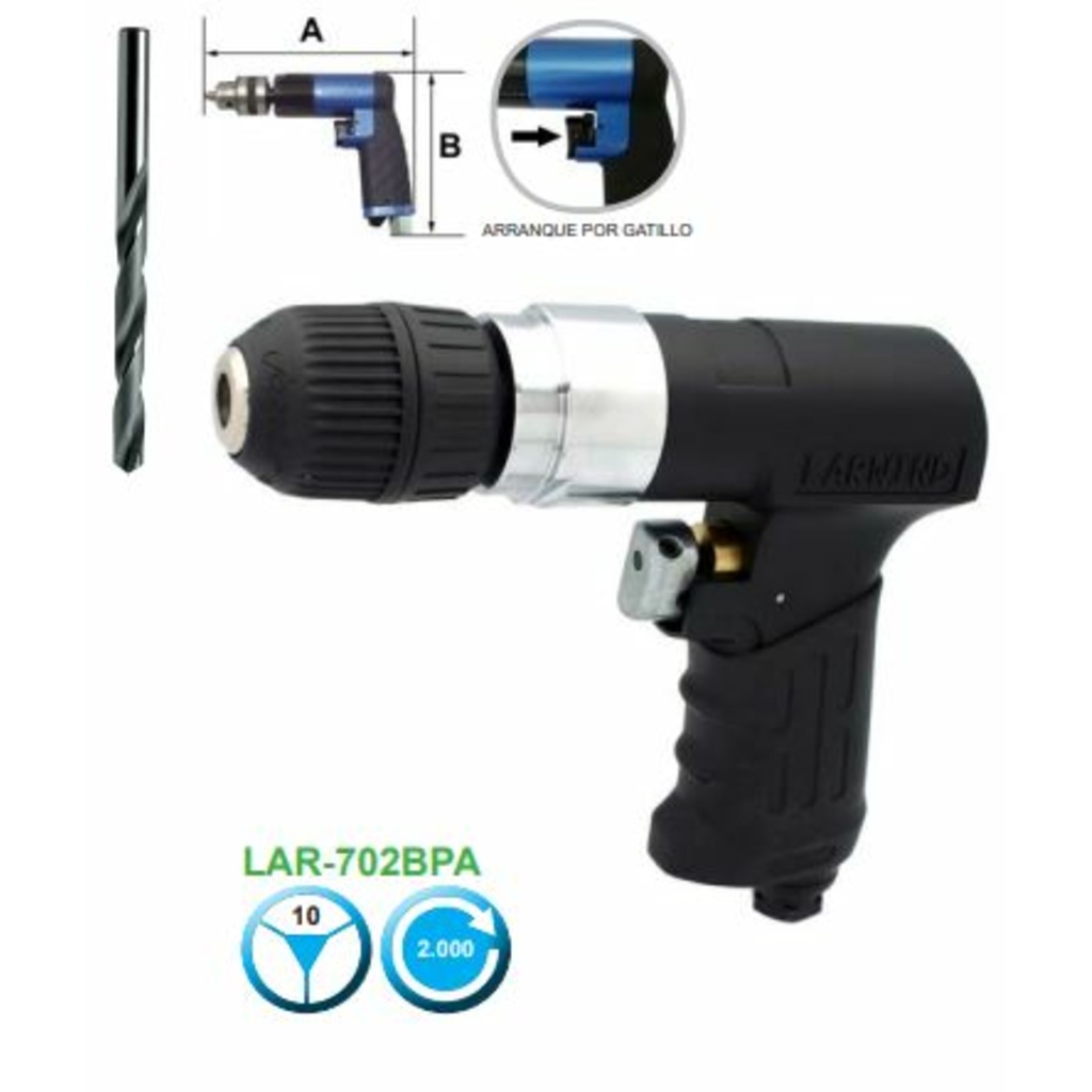 TALADRO PORTABROCAS DE 10 MM AUT. LAR-702BPA