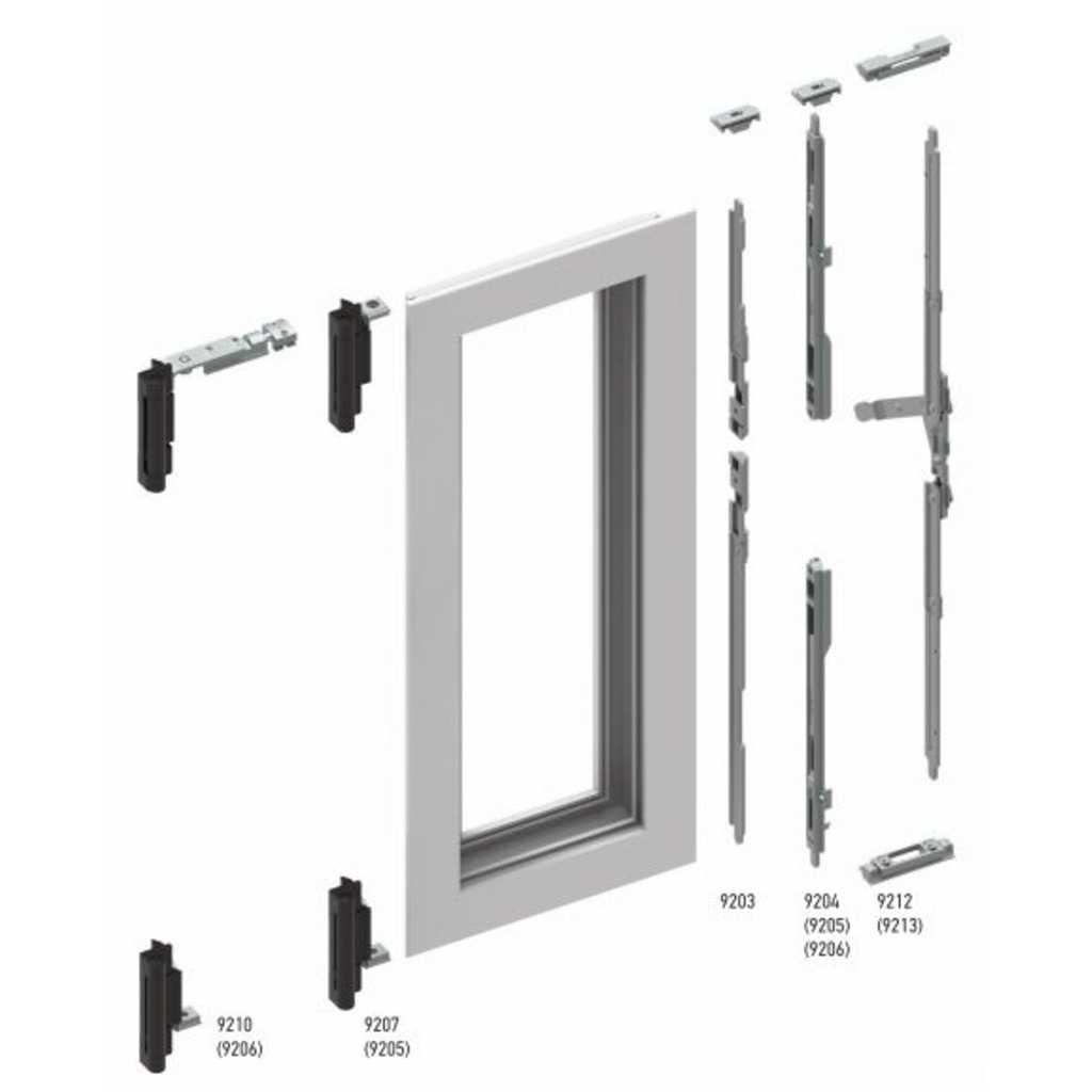 OB MR KIT 2HOJA 9205 LAC.INOX (PAS+BIS.SIMETRICA)