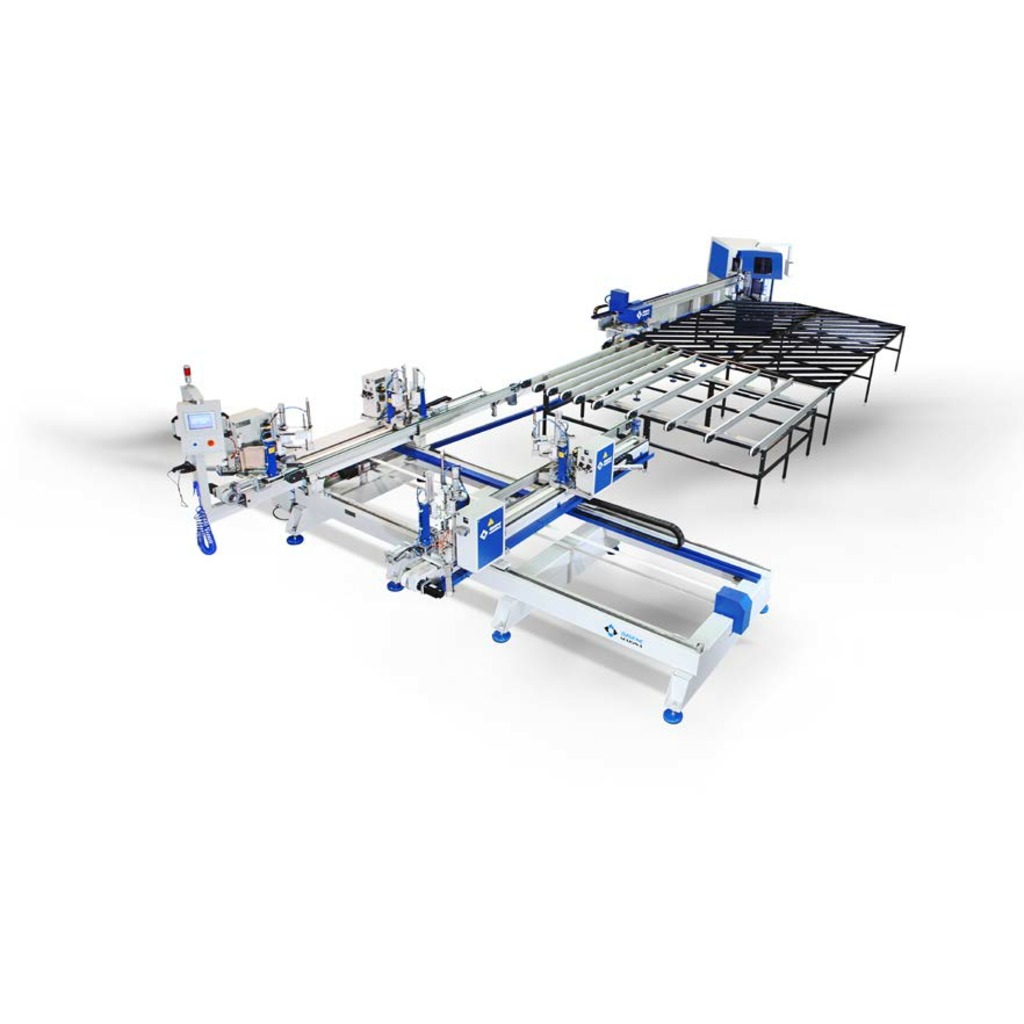 LINEA SOLDADURA 4 CON CABEZALES BANCO Y ENF.CNC LINEA SOLDADURA 4 CON CABEZALES BANCO Y ENF.CNC