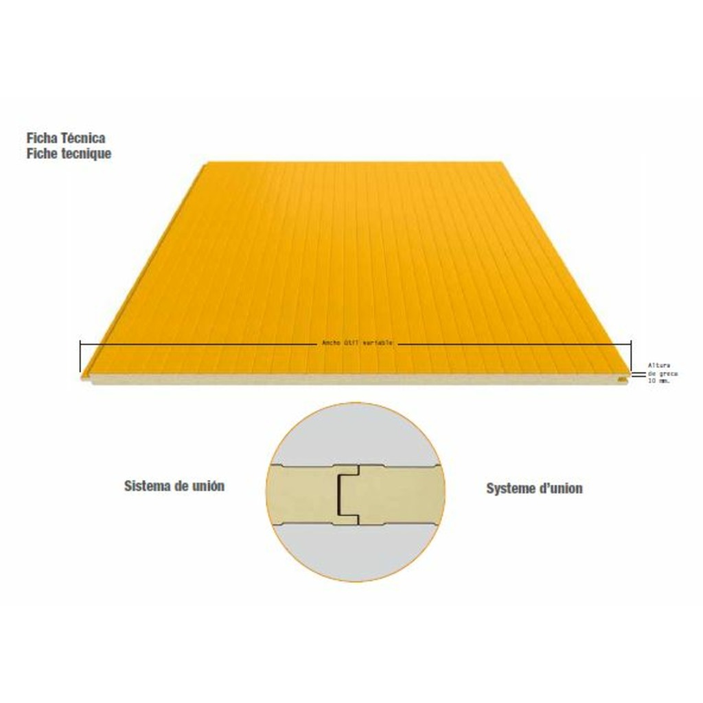 METRO PANEL FACHADA PRT 35MM VISTA NERVADO BLANCO  METRO PANEL FACHADA PRT 35MM VISTA NERVADO BLANCO