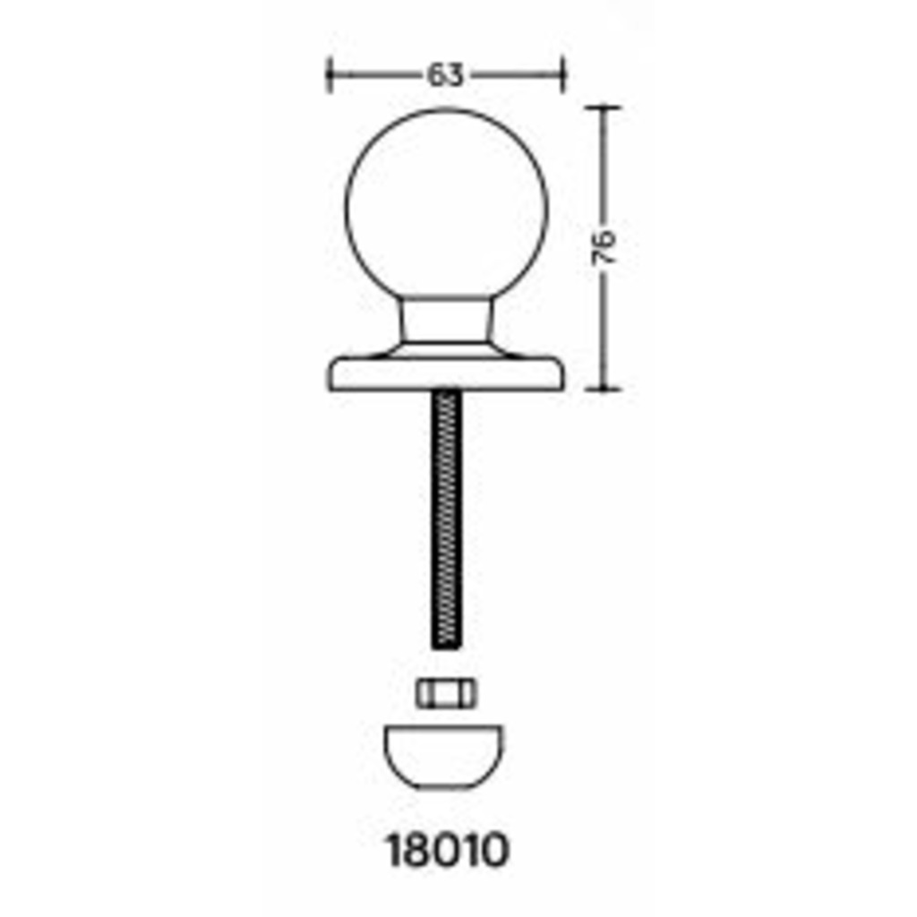 POMO IRIS C/ESCUDO 63MM.INOX  POMO IRIS C/ESCUDO 63MM.INOX