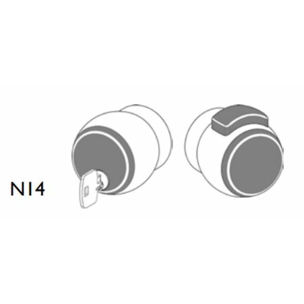 POMO L-14 LLAVE-PASO PLATA  POMO L-14 LLAVE-PASO PLATA