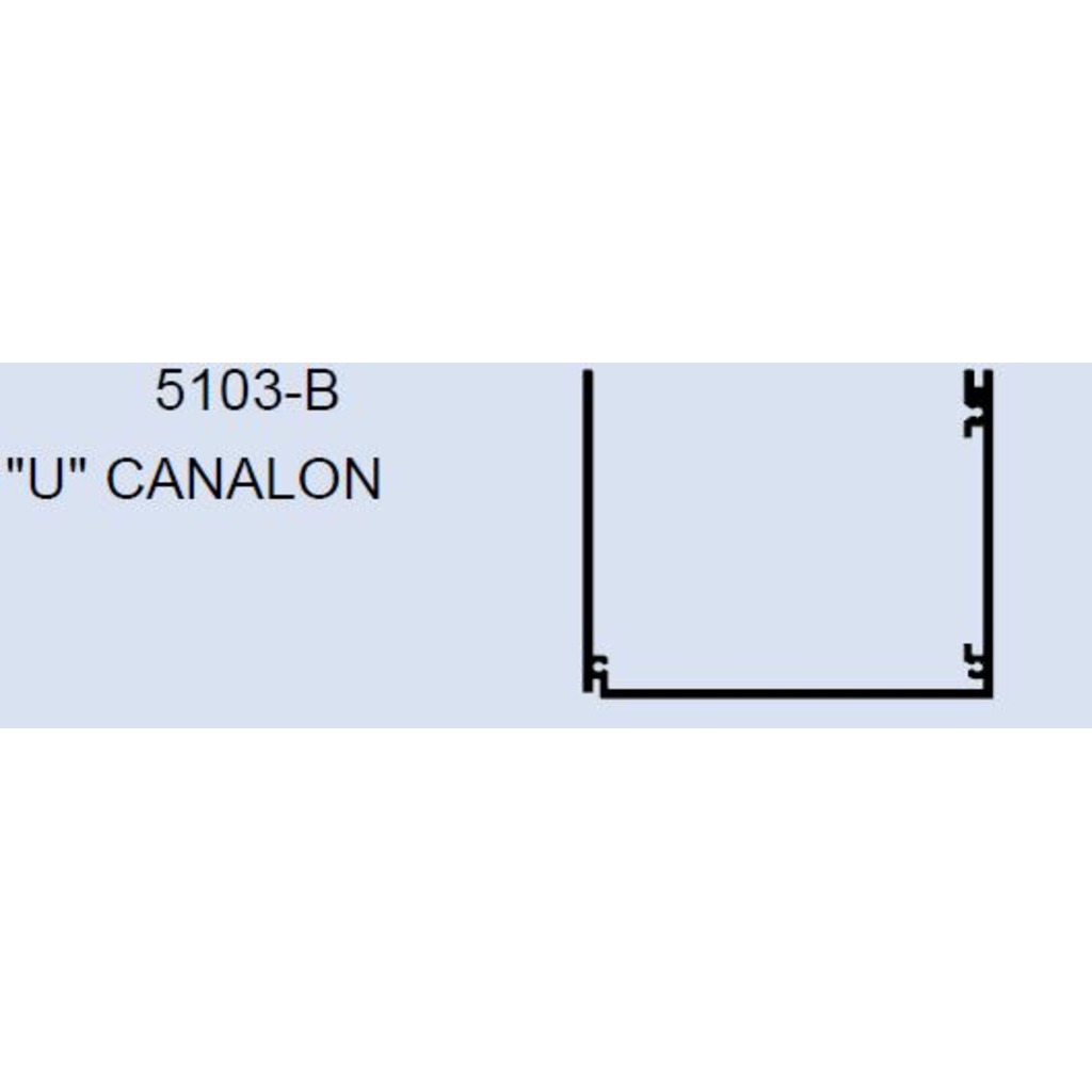 CANALON U DECK 5103-B BLANCO  CANALON U DECK 5103-B BLANCO