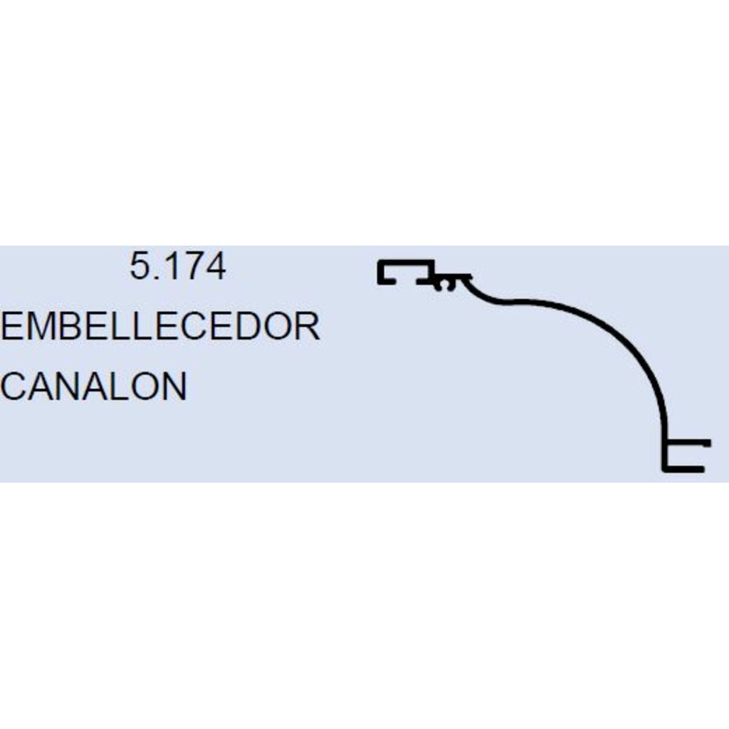 EMBELLECEDOR DECK CANALON 5174 BLANCO  EMBELLECEDOR DECK CANALON 5174 BLANCO