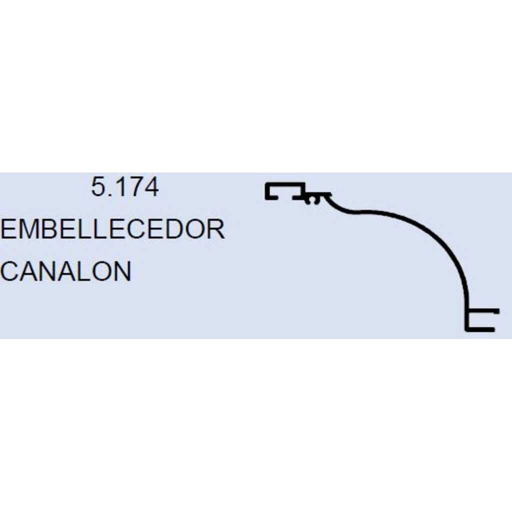 TAPA CANALON C/EMBELLECEDOR DECK  TAPA CANALON C/EMBELLECEDOR DECK