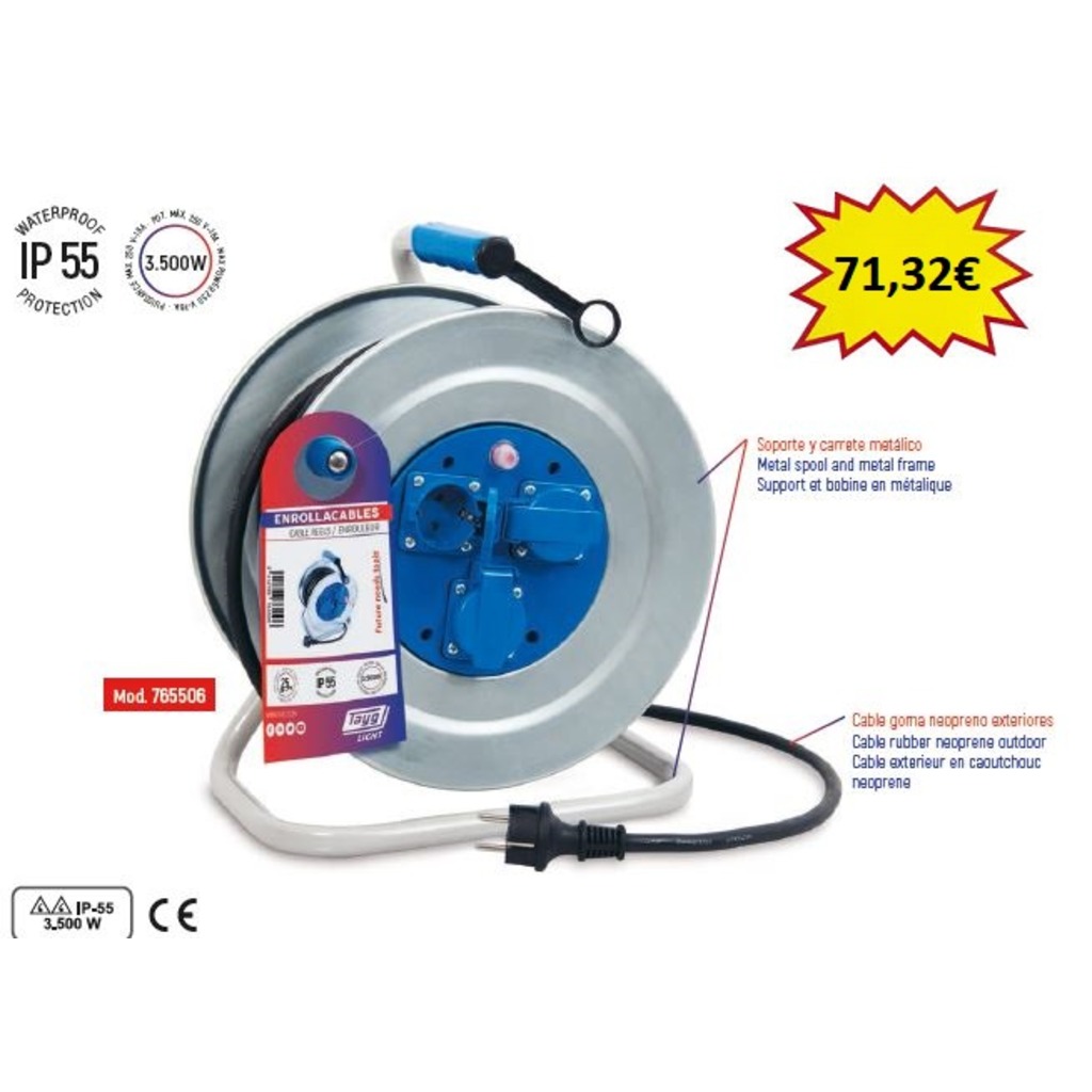 PROLONGADOR EXTENSIBLE 25 METROS 3X1.5 IP55 PROLONGADOR EXTENSIBLE 25 METROS 3X1.5 IP55