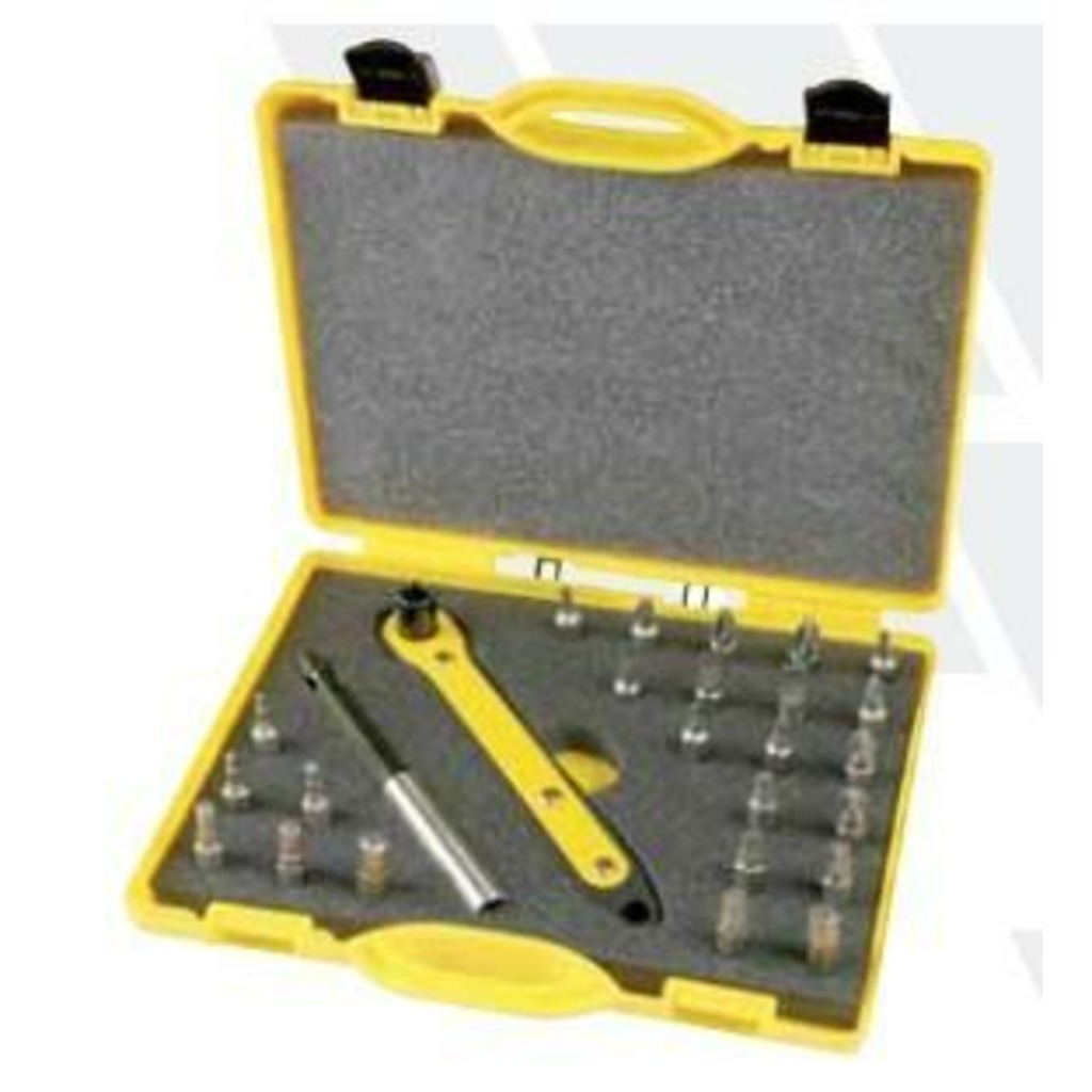 ESTUCHE SURTIDO 24PUNTAS 1/4"X25 C/CARRACA Y ADAPT  ESTUCHE SURTIDO 24PUNTAS 1/4"X25 C/CARRACA Y ADAPT