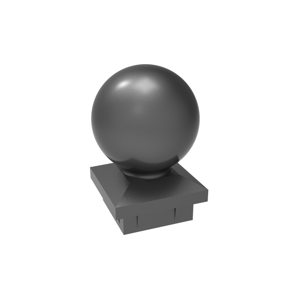 REMATE BOLA ALUMINIO 40X40 NEGRO  REMATE BOLA ALUMINIO 40X40 NEGRO