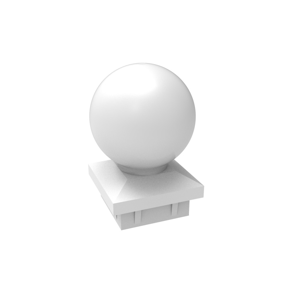 REMATE BOLA ALUMINIO 40X40 BLANCO  REMATE BOLA ALUMINIO 40X40 BLANCO