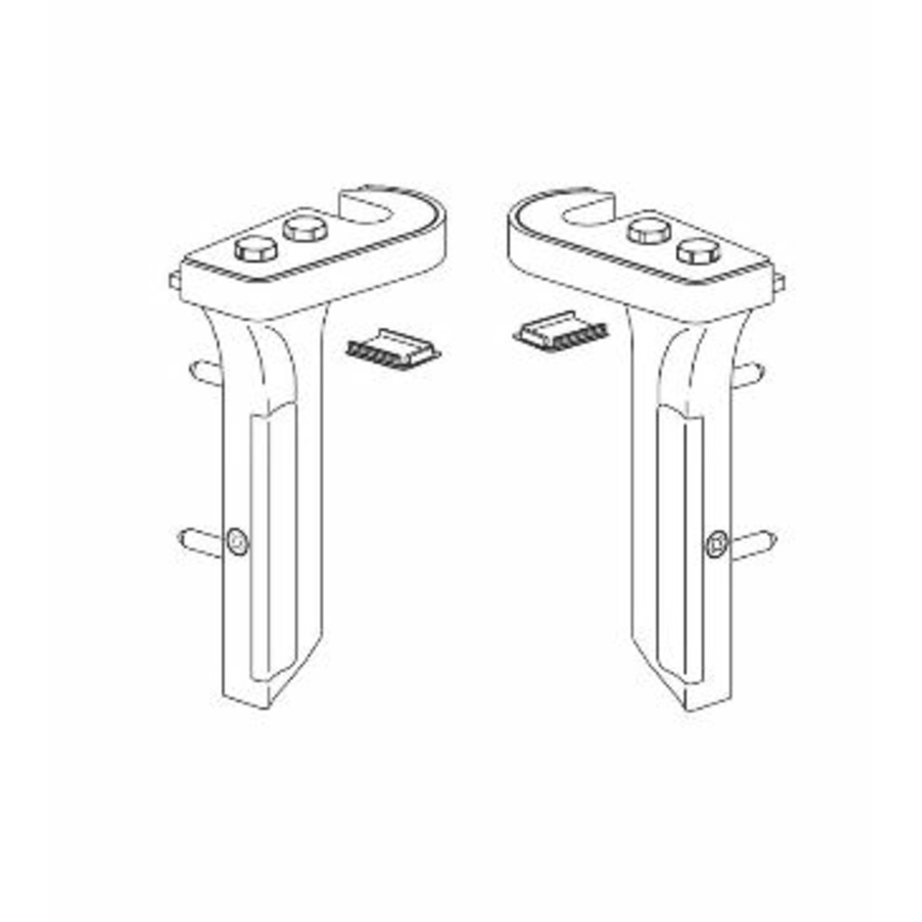 CONJ.PAR CARROS HOJA PATIO 6080 R07.2 BLANCO