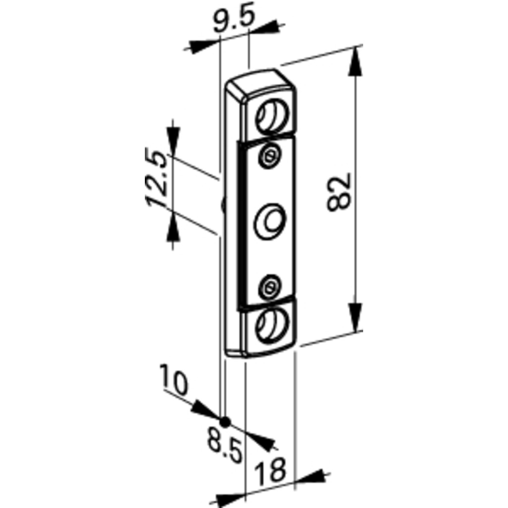 CERRADERO MAGNETICO LISO EJE 9MM  CERRADERO MAGNETICO LISO EJE 9MM