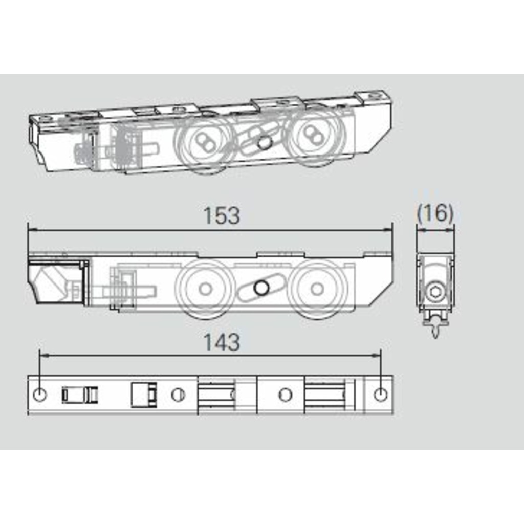 RUEDA TANDEM REGULABLE 200KG ILS