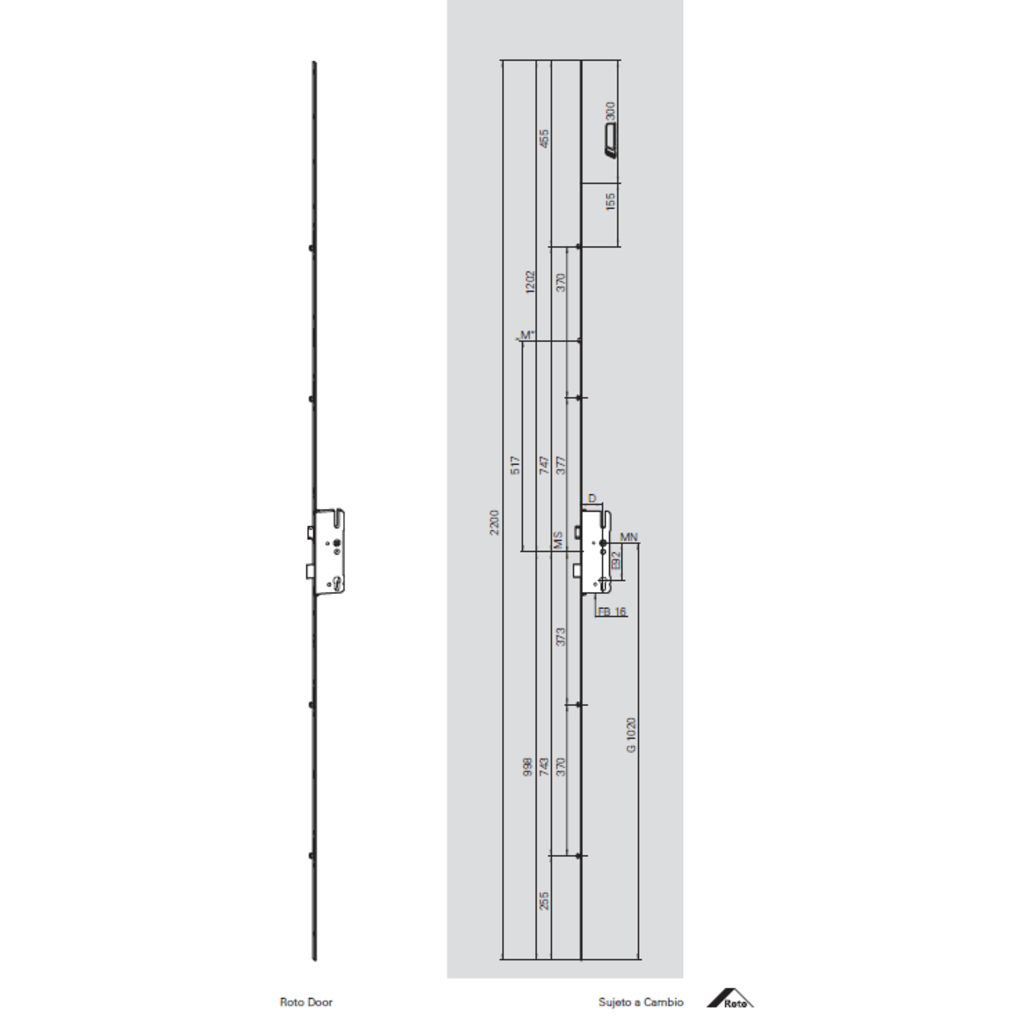 CERRADURA BULON C600 3092P8 2200F2X16SIL 4V 2225
