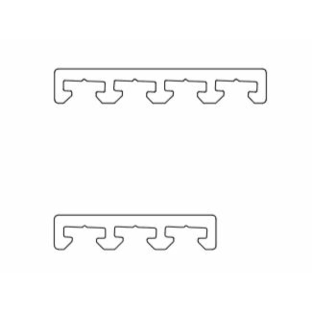 PERFIL PORTA FELPAS E6/C-0 3 CARR. PRECIO 6MTS.