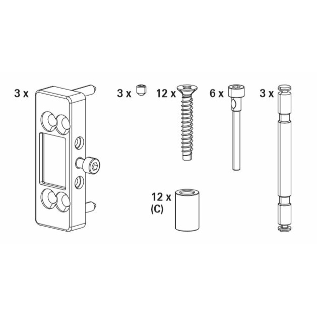 FIJACION BISAGRA 44/55 S40 PFOLD 3UND. FIJACION BISAGRA 44/55 S40 PFOLD 3UND.