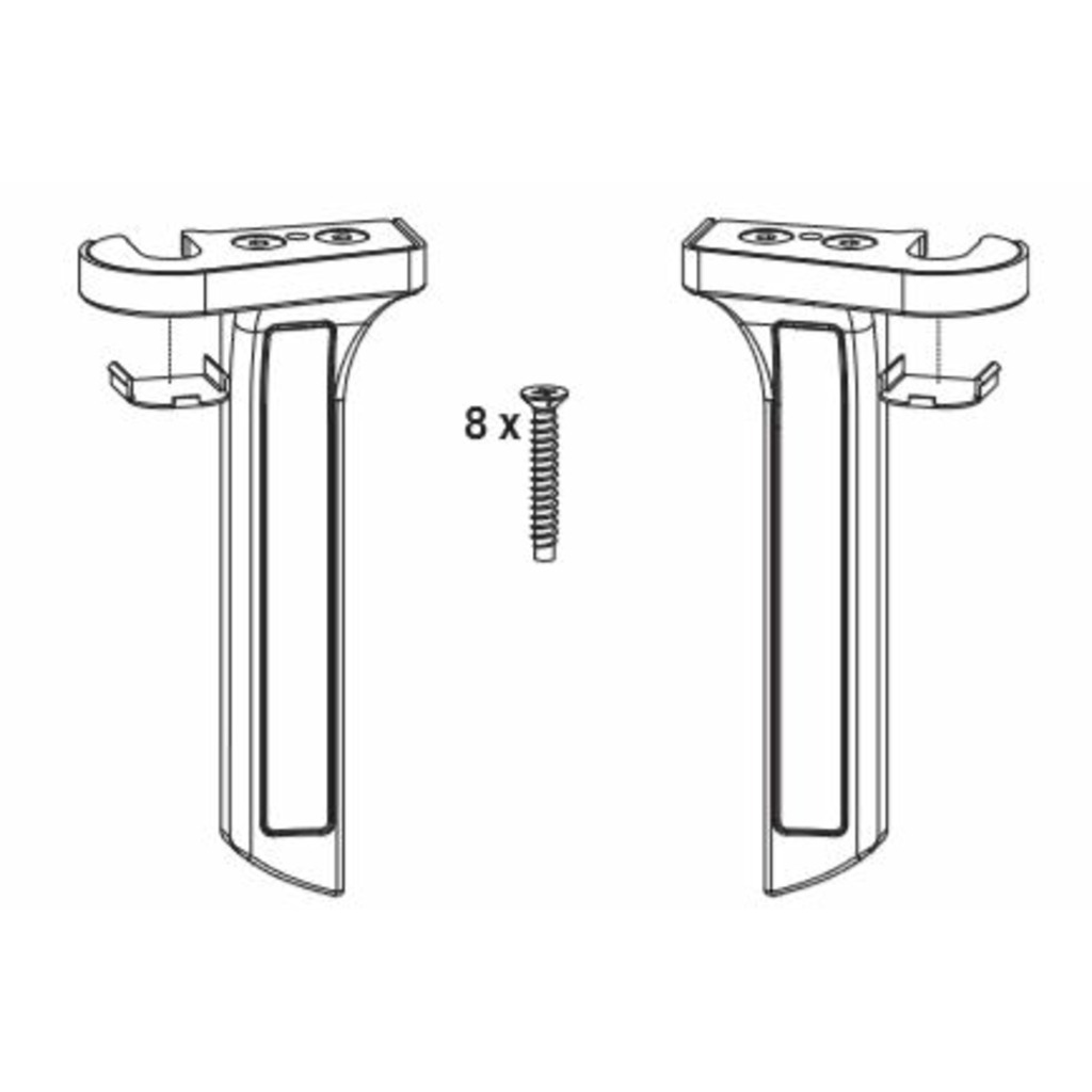 SET SOPORTE CARROS PFOLD PVC S30MM R04.4 MARRON SET SOPORTE CARROS PFOLD PVC S30MM R04.4 MARRON