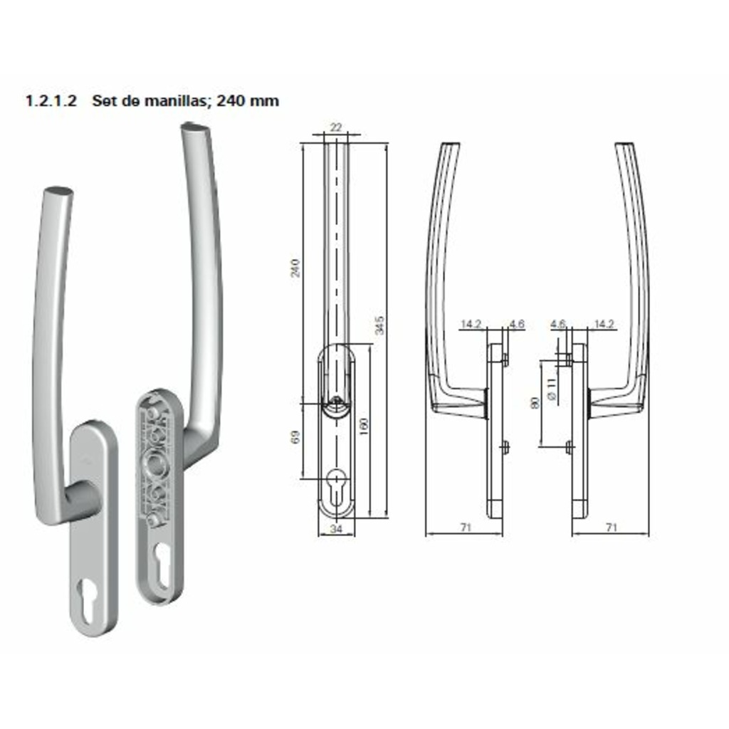 MANILLA+MANILLA CIL PLIFT 300 S/C R072+CUADRADILLO  MANILLA+MANILLA CIL PLIFT 300 S/C R072+CUADRADILLO