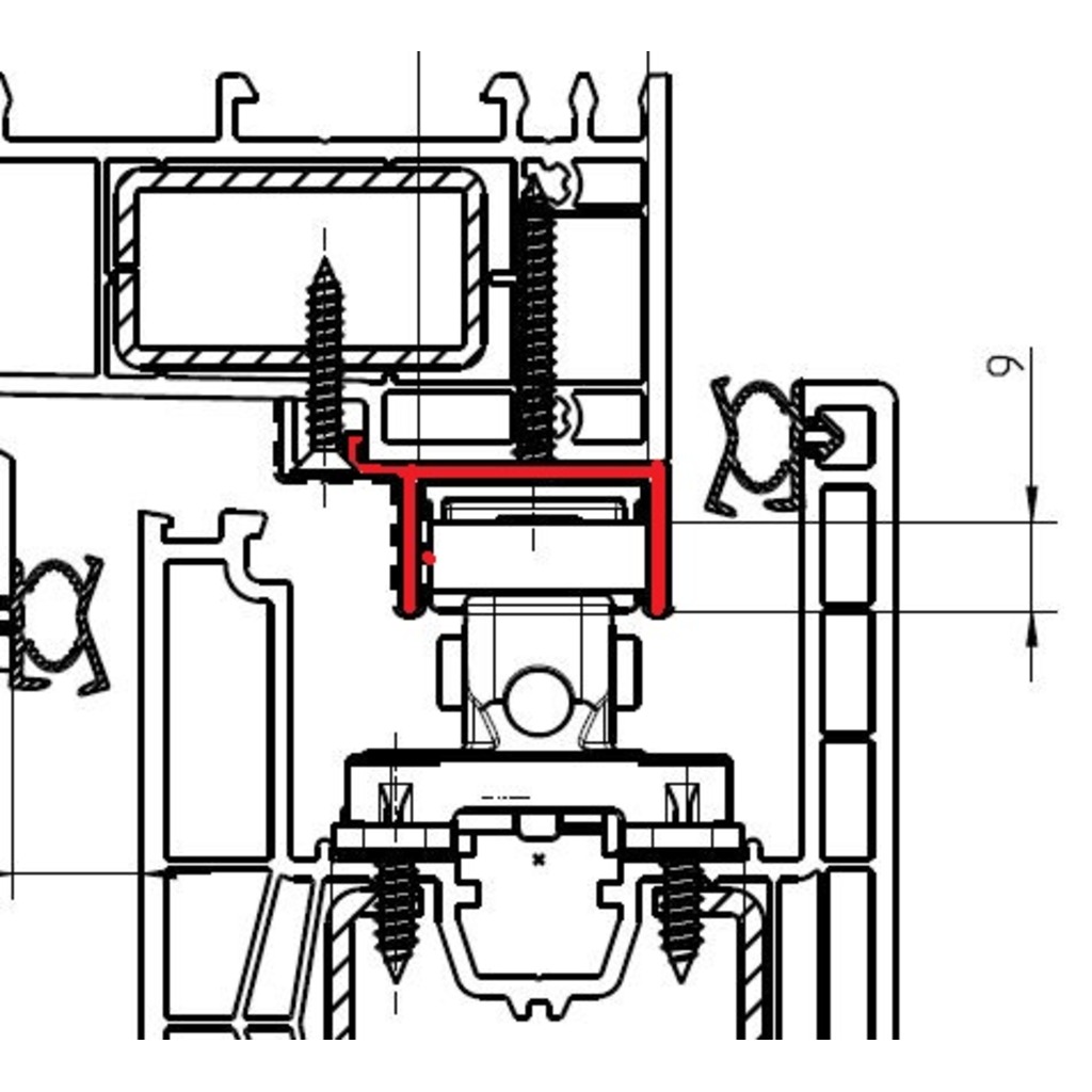 GUIA SUPERIOR INOWA SALAMANDER 5800 R011 PLATA