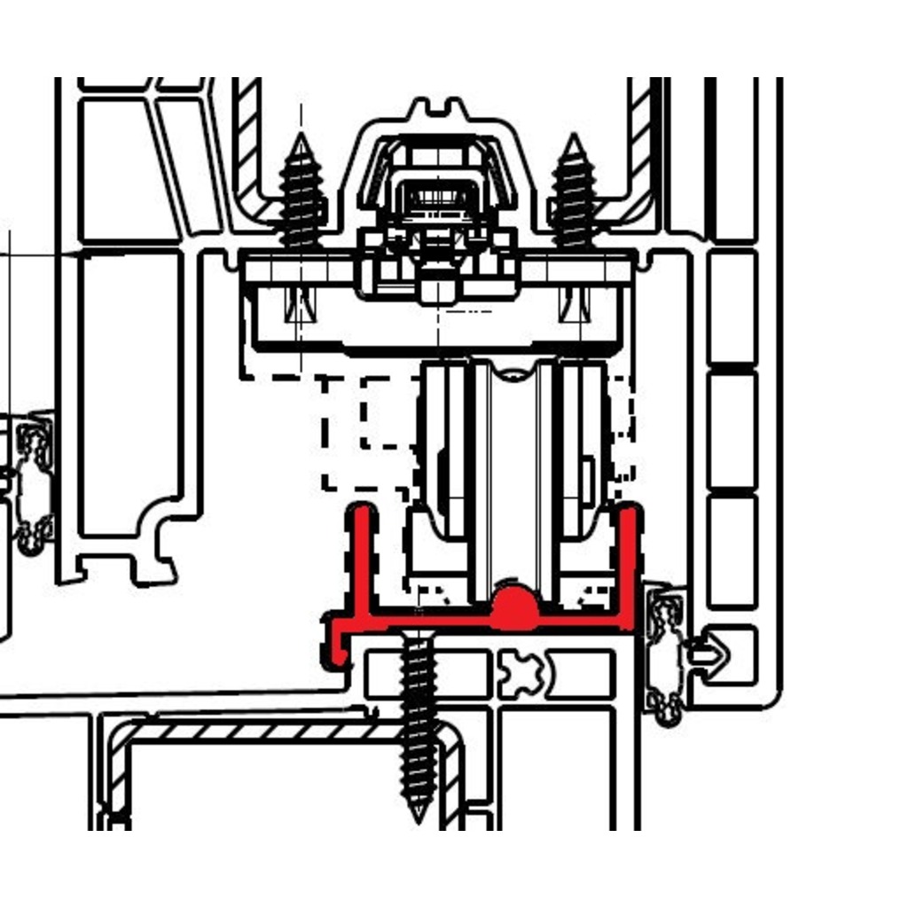 GUIA INFERIOR INOWA SALAMANDER 5800 R011 PLATA