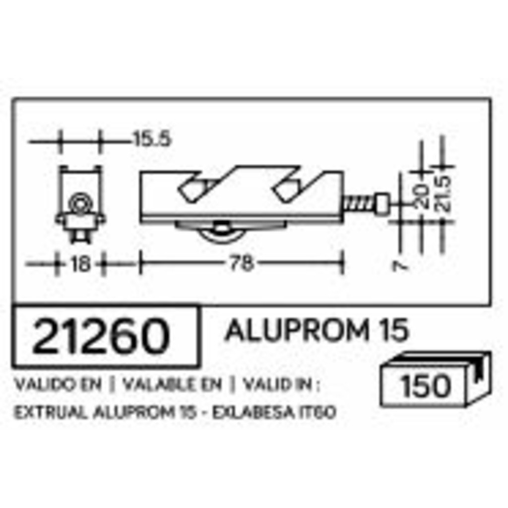 RUEDA A15 TN REGULABLE
