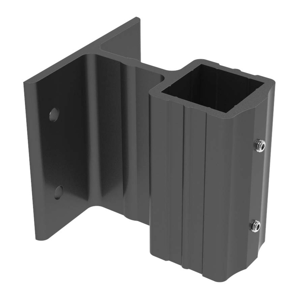 SOPORTE ALUMINIO PARA TUBO 30X30 NEGRO  SOPORTE ALUMINIO PARA TUBO 30X30 NEGRO