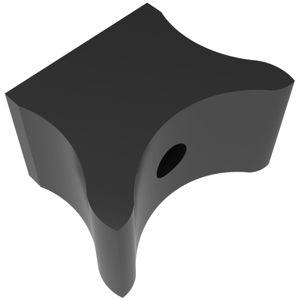 FIJACION INTERMEDIA DE ALUMINIO NEGRO  FIJACION INTERMEDIA DE ALUMINIO NEGRO